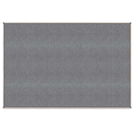 United Visual Products Corkboard, Fabric, Bronze, 1 Door, 24 x 36" UV301-BRONZE-MEDGRY